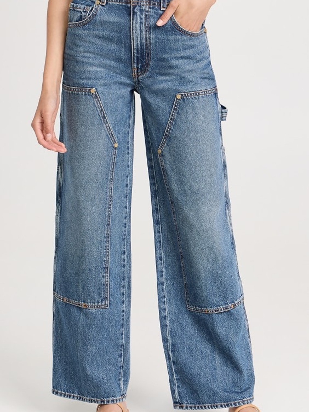 Ulla Johnson Blue Wide-Leg Olympia Carpenter Jeans